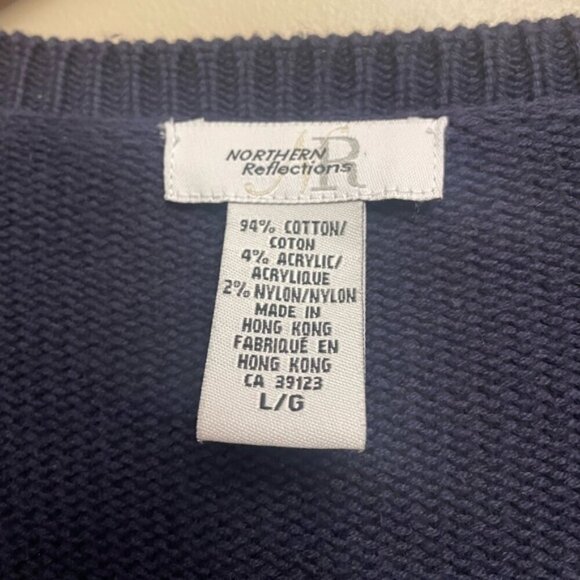 Northern Reflections Vintage Floral Cardigan Button Up Knit Made in Hong Kong LG - Picture 3 of 6